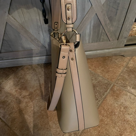 Topshop Double Strap Shoulder Beige Bag - Picture 5 of 11